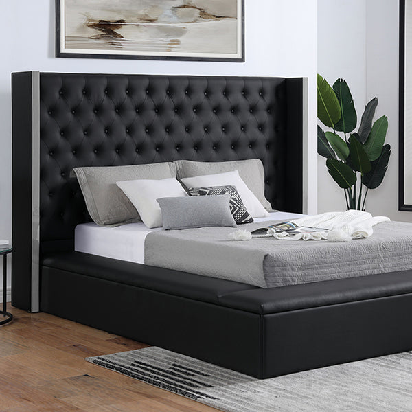 Furniture of America Eudora Queen Bed FOA7223BK-Q-BED IMAGE 1