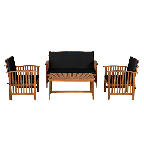 Furniture of America Outdoor Seating Sets GM-1022BK-4PC IMAGE 1