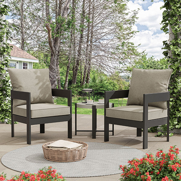 Furniture of America Outdoor Seating Sets GM-1024BK-3PK IMAGE 1