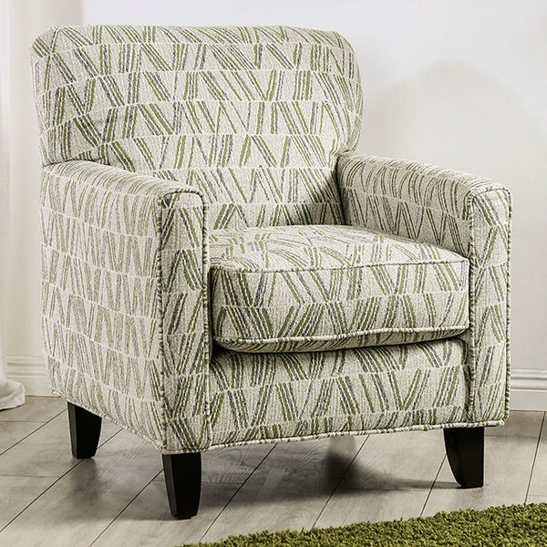 Furniture of America Gardner Stationary Fabric Accent Chair SM8195-CH-PT IMAGE 1