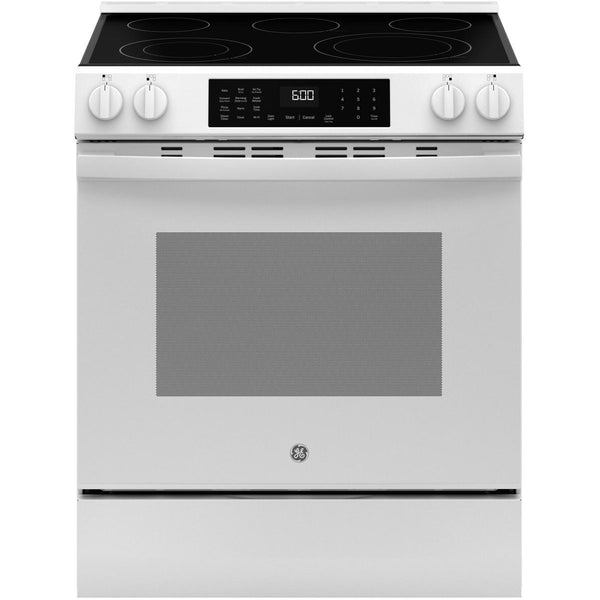 GE 30-inch Slide-in Electric Range with Convection Technology GRS600AVWW IMAGE 1