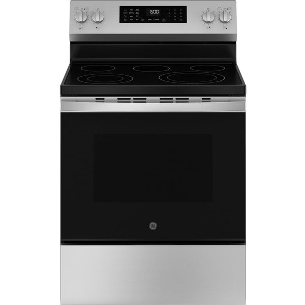 GE 30-inch Freestanding Electric Range with Convection Technology GRF600AVSS IMAGE 1