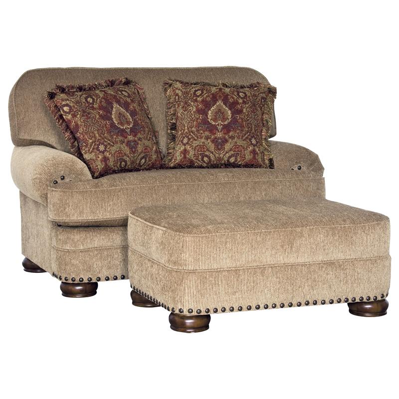 Mayo Furniture Fabric Ottoman 3620F50 Ottoman - Muse Oak IMAGE 1