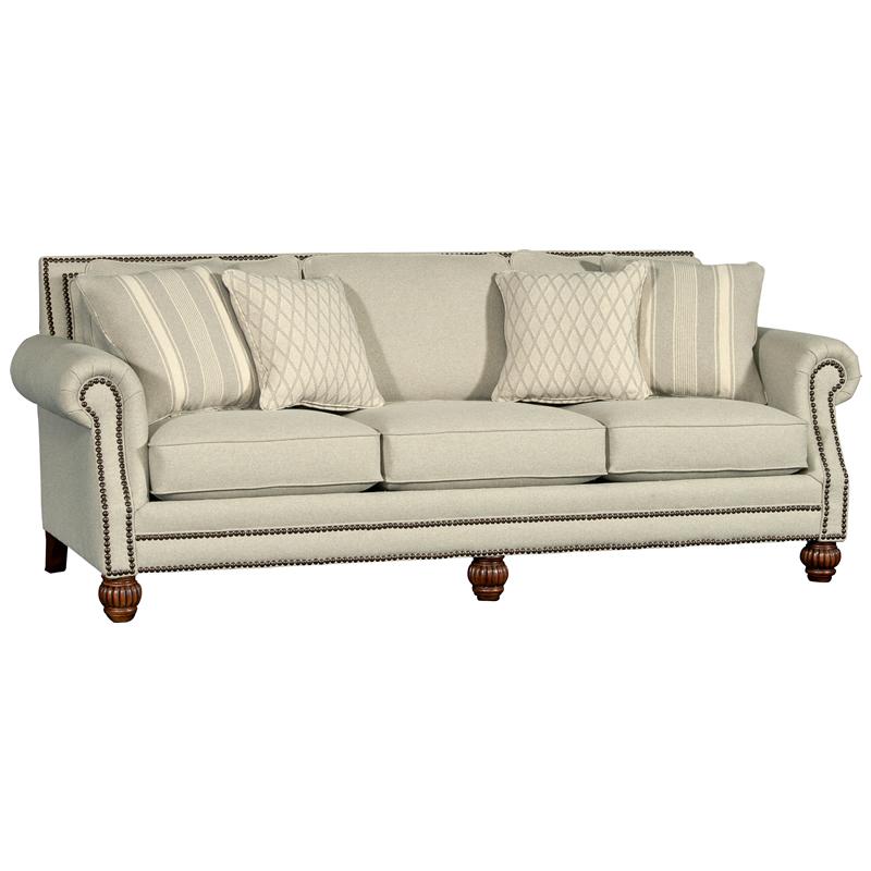 Mayo Furniture Stationary Fabric Sofa 4300F10 Sofa - Carmel Tweed IMAGE 1