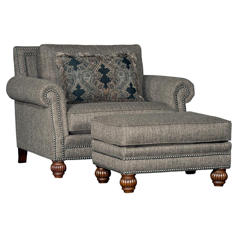 Mayo Furniture Fabric Ottoman 4300F50 Ottoman - Tuscan Tweed IMAGE 1