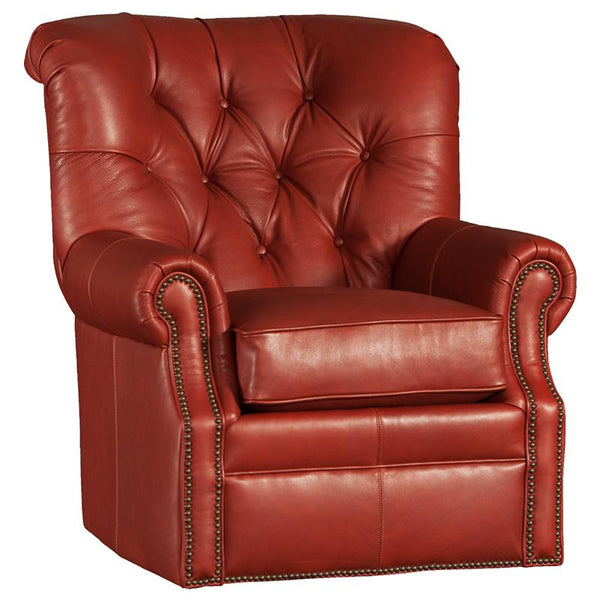 Mayo Furniture Stationary Leather Chair 2220L42 Swivel - Edinburg Sequoia IMAGE 1