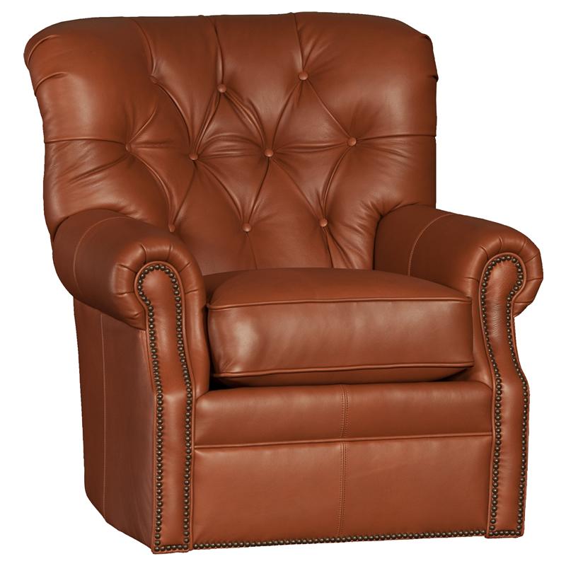 Mayo Furniture Stationary Leather Chair 2220L42 Swivel - Edinburg Cocoa IMAGE 1