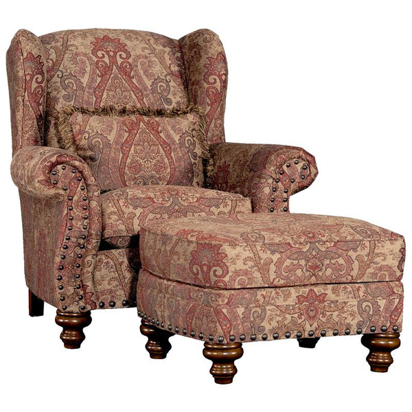 Mayo Furniture Fabric Ottoman 3200F50 Ottoman - Kampos Antique IMAGE 1