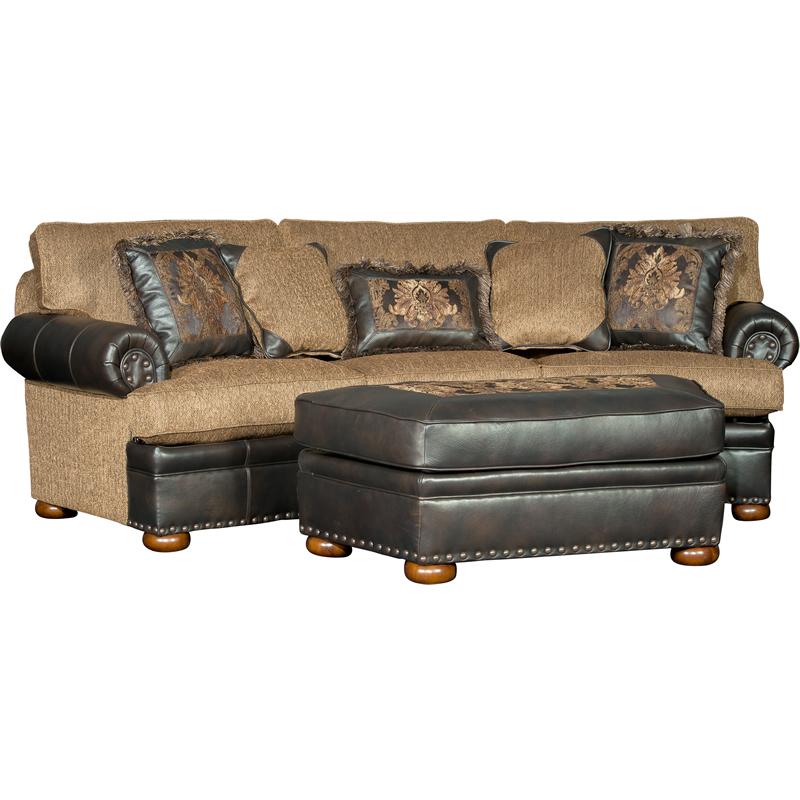 Mayo Furniture Stationary Fabric Sofa 7500LFA11 Conversational Sofa - Malda Cognac IMAGE 1