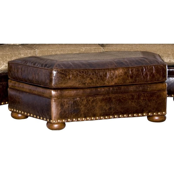 Mayo Furniture Leather Ottoman 7500LFA51 Table Ottoman - Monte Cristo Cigar IMAGE 1