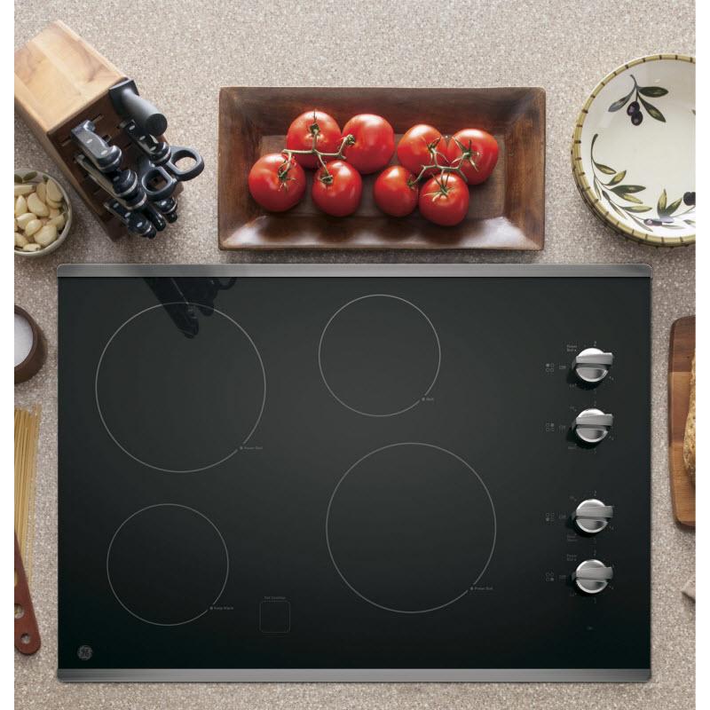 GE 30-inch Built-In Electric Cooktop JP3030SJSS IMAGE 2