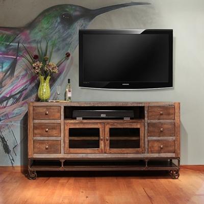 International Furniture Direct Urban TV Stand with Cable Management IFD560STAND-76 IMAGE 1