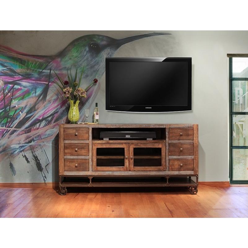 International Furniture Direct Urban TV Stand with Cable Management IFD560STAND-76 IMAGE 7