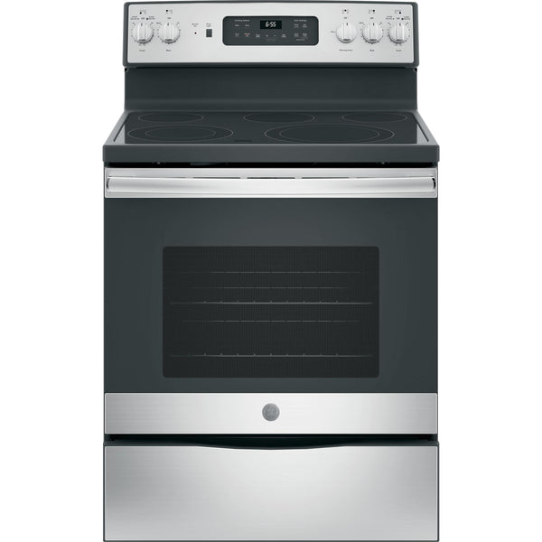 GE 30-inch Freestanding Electric Range with Convection JB655SKSS IMAGE 1