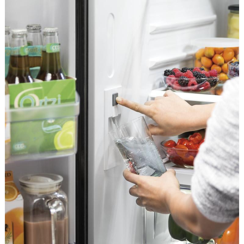 GE 33-inch, 24.8 cu. ft. French 3-Door Refrigerator with Ice and Water GNE25JGKWW IMAGE 10