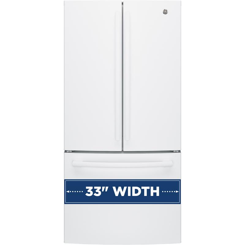 GE 33-inch, 24.8 cu. ft. French 3-Door Refrigerator with Ice and Water GNE25JGKWW IMAGE 8