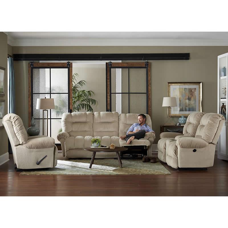 Best Home Furnishings Seger Power Reclining Fabric Loveseat Seger L720RQ7 Rocking Loveseat with Console IMAGE 4
