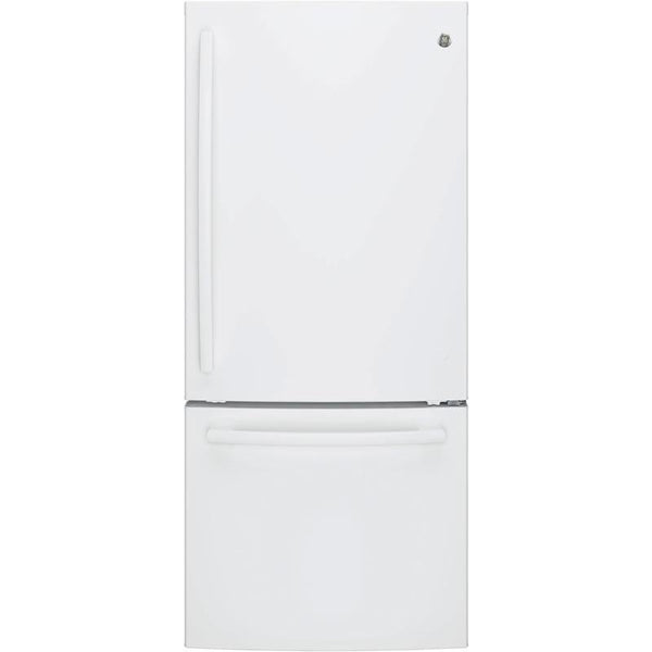 GE 30-inch, 20.9 cu. ft. Bottom Freezer Refrigerator GDE21EGKWW IMAGE 1