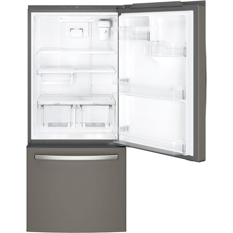 GE 30-inch, 20.9 cu. ft. Bottom Freezer Refrigerator GDE21EMKES IMAGE 3