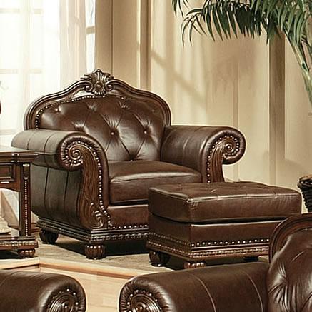Acme Furniture Anondale Stationary Leather Chair 15032 IMAGE 1