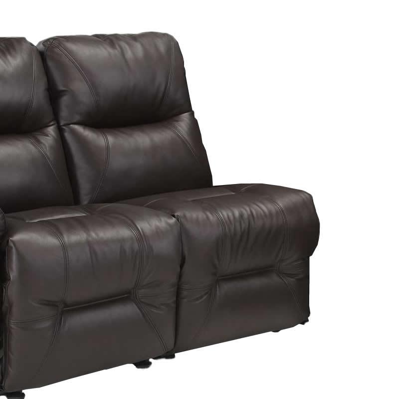 Best Home Furnishings Sectional Components Reclining Bodie M760C4A Power Armless Recliner (Chocolate) IMAGE 1