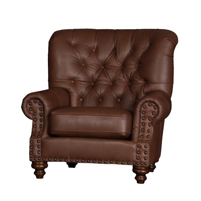 Mayo Furniture Stationary Leather Chair 9310L40 Chair - Edinburg Loft IMAGE 1