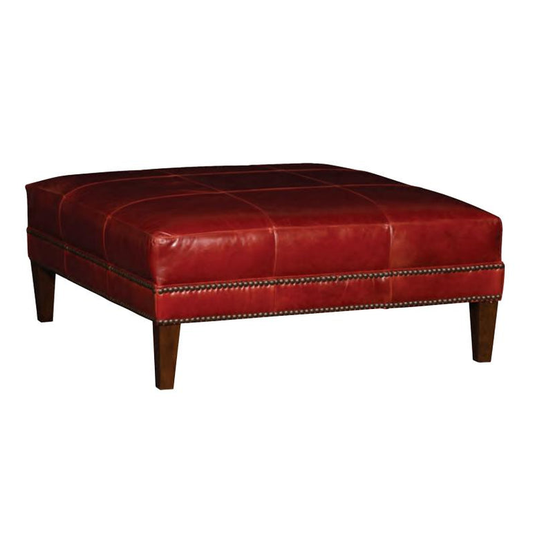 Mayo Furniture Leather Ottoman 9231L51 Table Ottoman - Monte Cristo Red Wine IMAGE 1