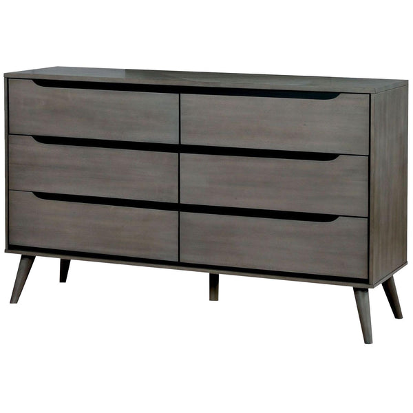 Furniture of America Lennart 6-Drawer Dresser CM7386GY-D IMAGE 1