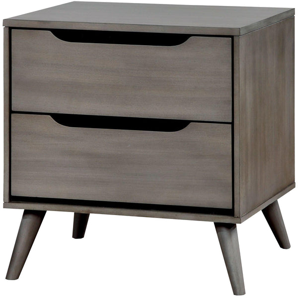 Furniture of America Lennart 2-Drawer Nightstand CM7386GY-N IMAGE 1
