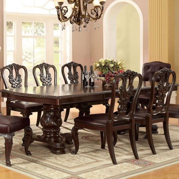 Furniture of America Bellagio Dining Table with Pedestal Base CM3319T-TABLE IMAGE 1