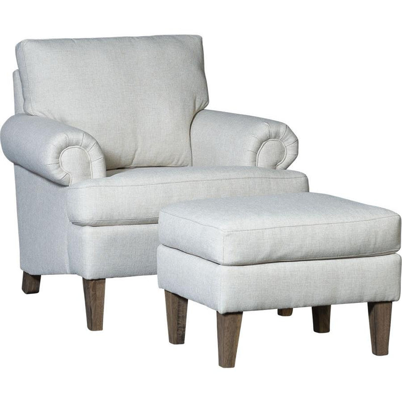 Mayo Furniture Fabric Ottoman 5070F50 Ottoman - Namaste Flax IMAGE 2