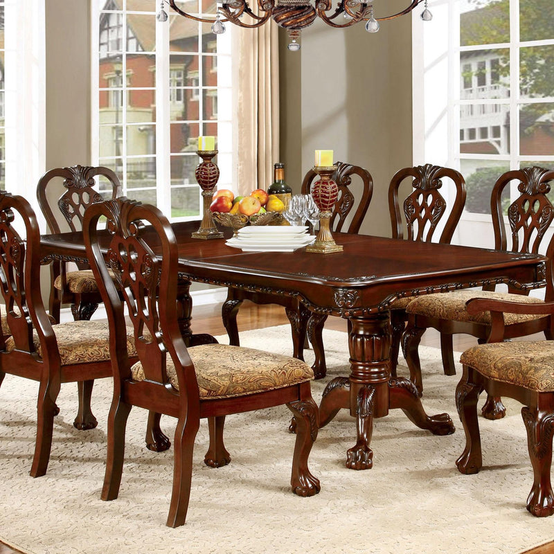 Furniture of America Elana Dining Table with Pedestal Base CM3212T-TABLE IMAGE 1