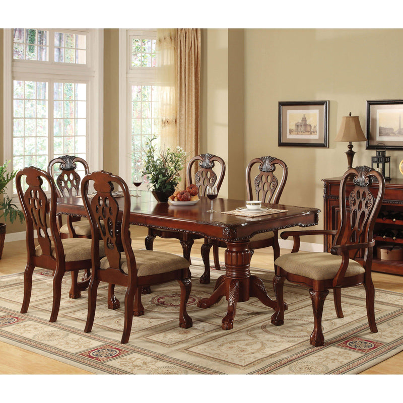 Furniture of America George Town Dining Table with Pedestal Base CM3222T-TABLE IMAGE 9
