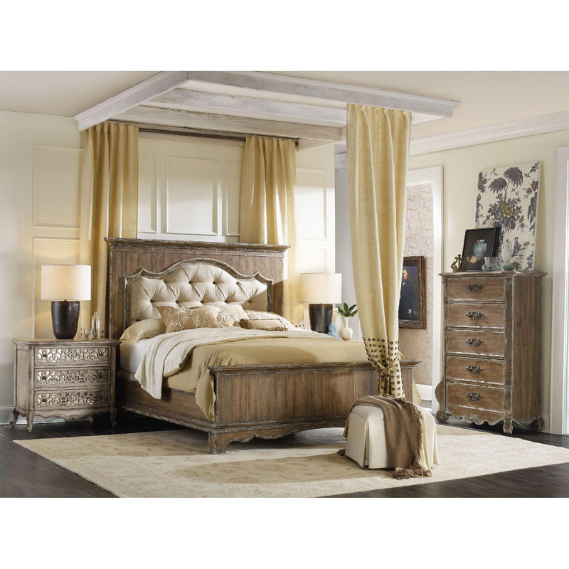 Hooker Furniture Chatelet King Upholstered Mantle Panel Bed 5300-90866 IMAGE 2