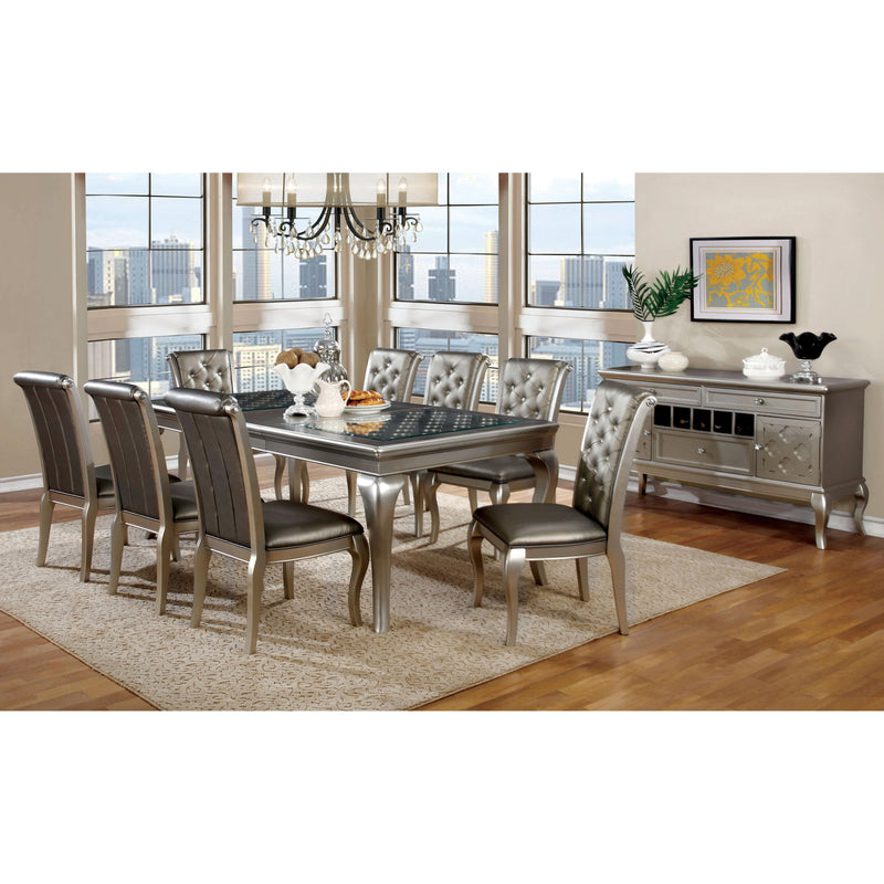 Furniture of America Amina Dining Table with Glass Top CM3219T IMAGE 5