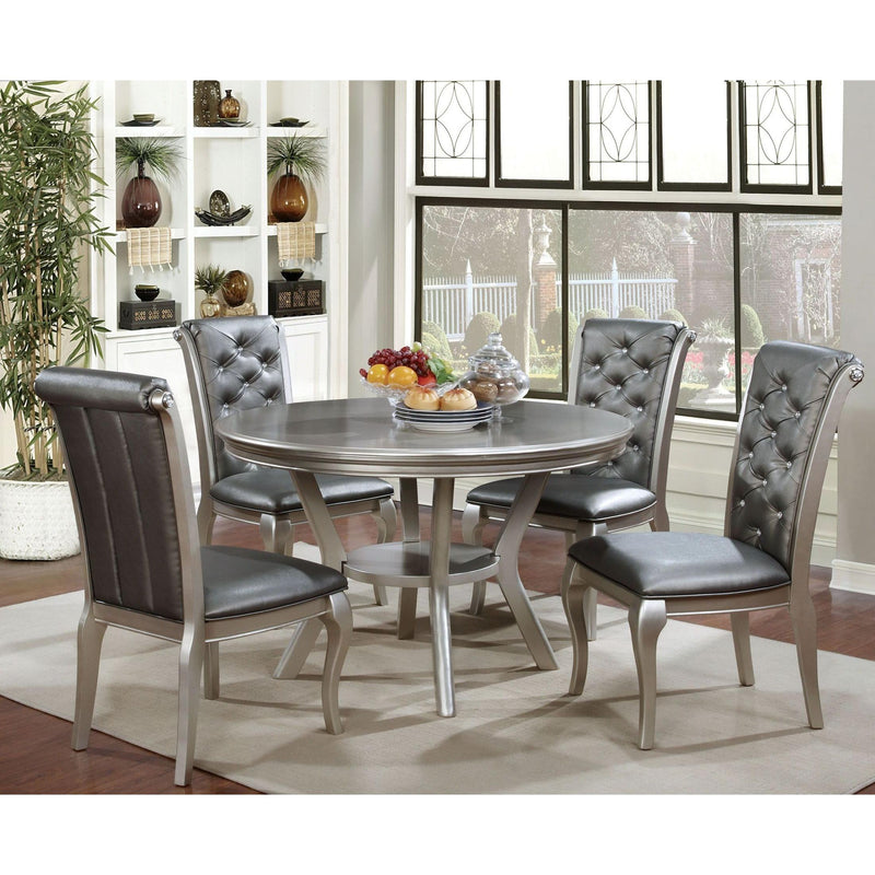 Furniture of America Round Amina Dining Table CM3219RT IMAGE 3