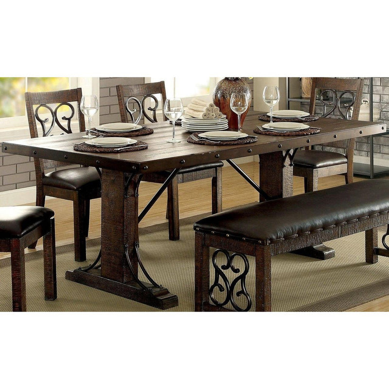 Furniture of America Paulina Dining Table with Pedestal Base CM3465T IMAGE 2