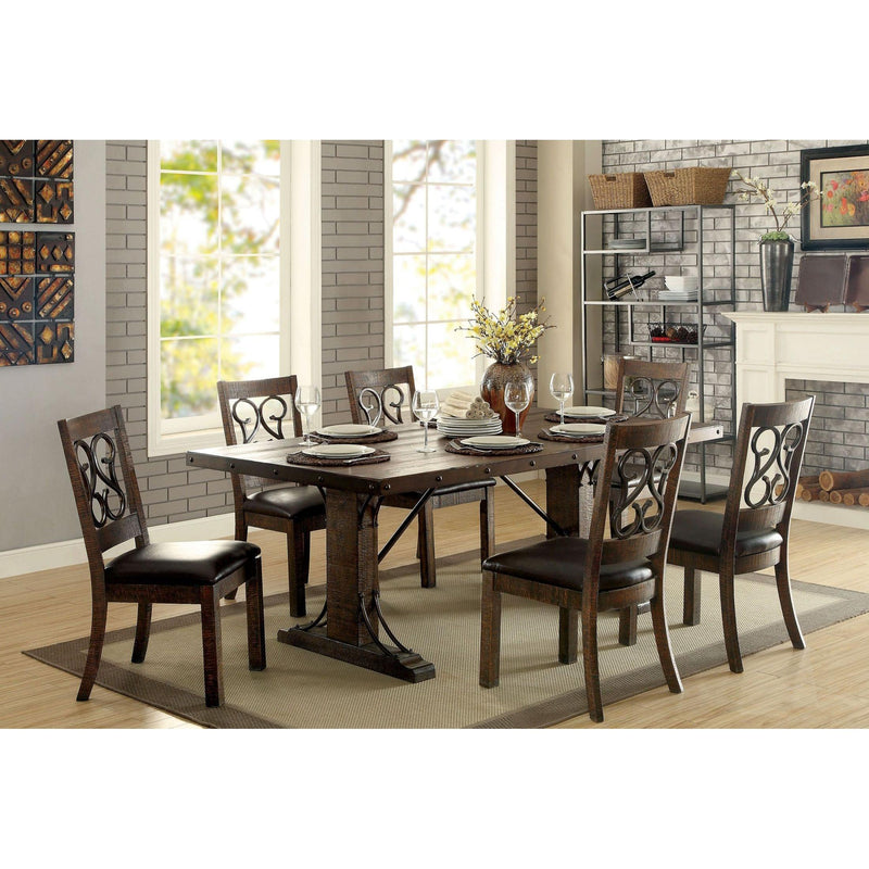 Furniture of America Paulina Dining Table with Pedestal Base CM3465T IMAGE 4