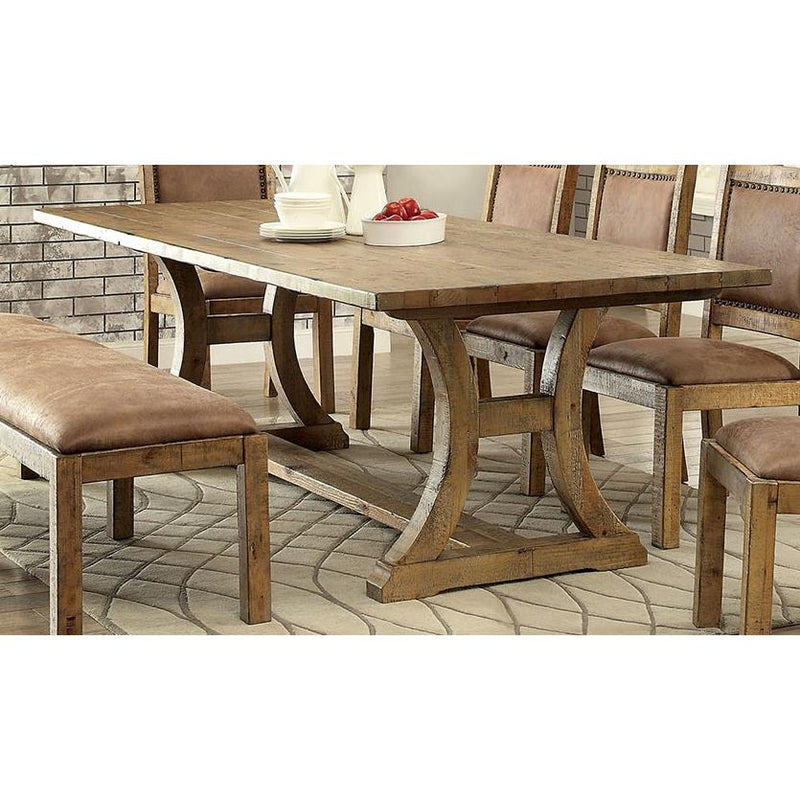 Furniture of America Gianna Dining Table with Trestle Base CM3829T-77-TABLE IMAGE 3