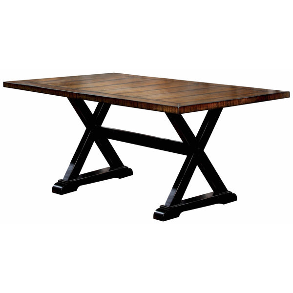 Furniture of America Alana Dining Table with Trestle Base CM3668T IMAGE 1