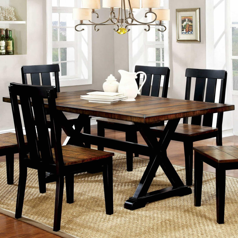 Furniture of America Alana Dining Table with Trestle Base CM3668T IMAGE 3