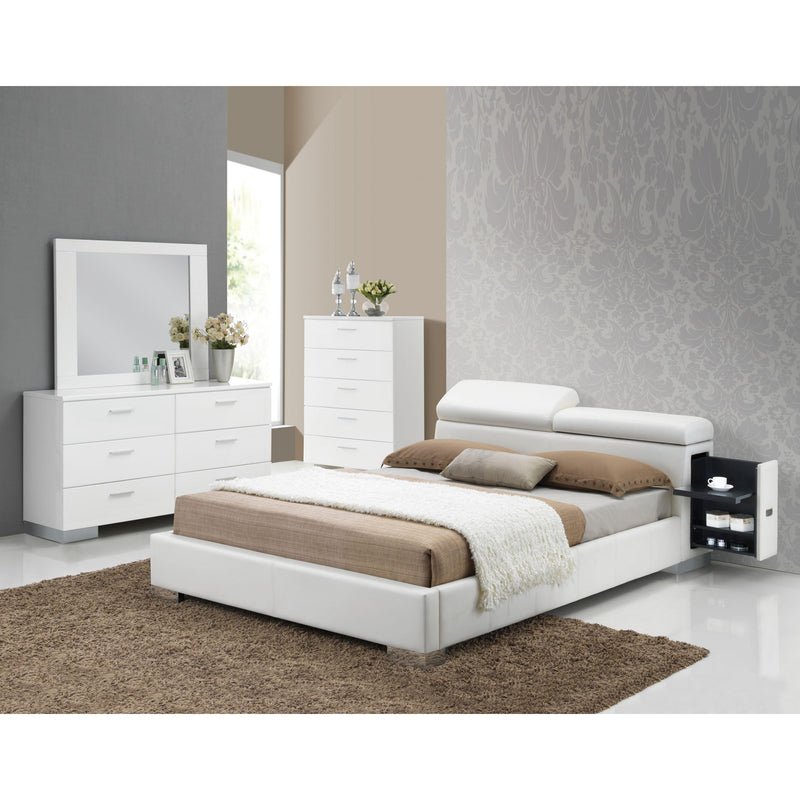 Acme Furniture Manjot King Upholstered Platform Bed with Storage 20417EK IMAGE 1
