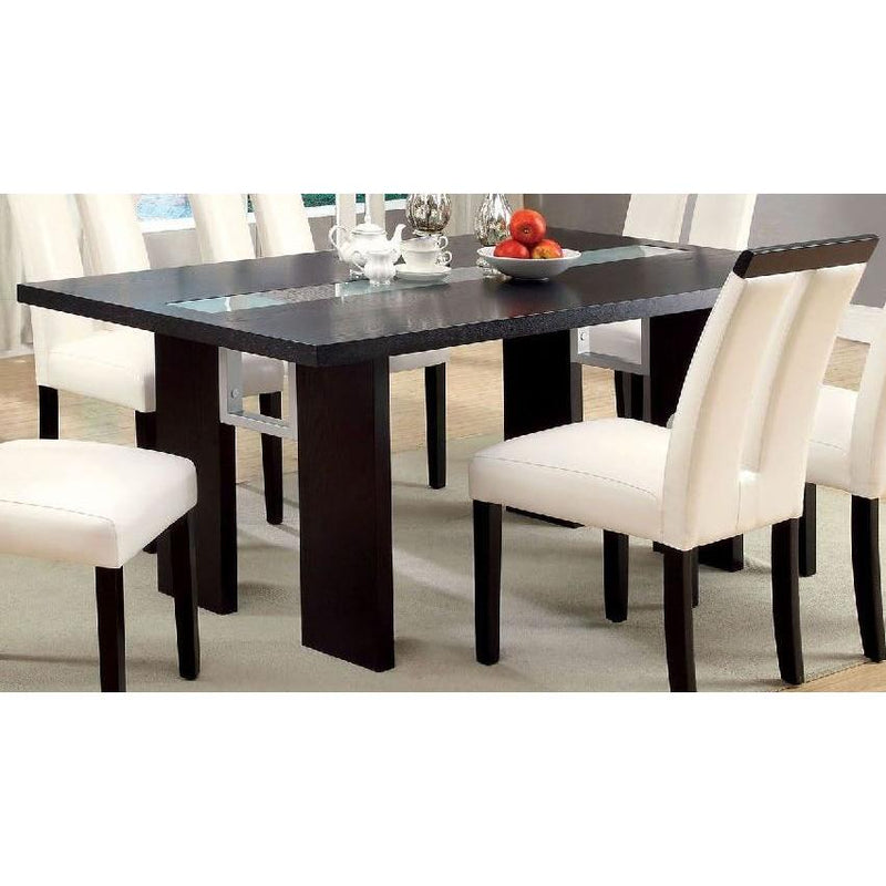 Furniture of America Luminar Dining Table with Glass Top CM3559T IMAGE 2