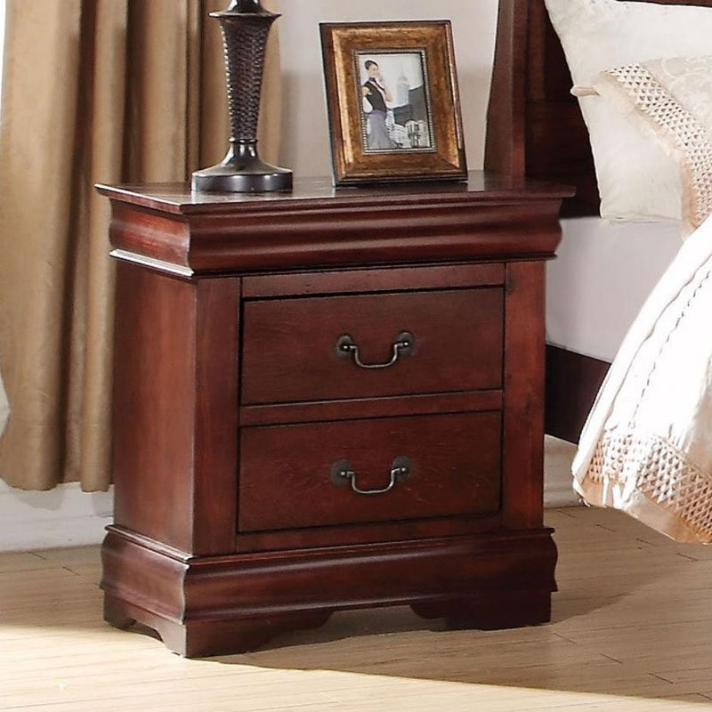 Acme Furniture Louis Philippe 2-Drawer Nightstand 23753 IMAGE 2