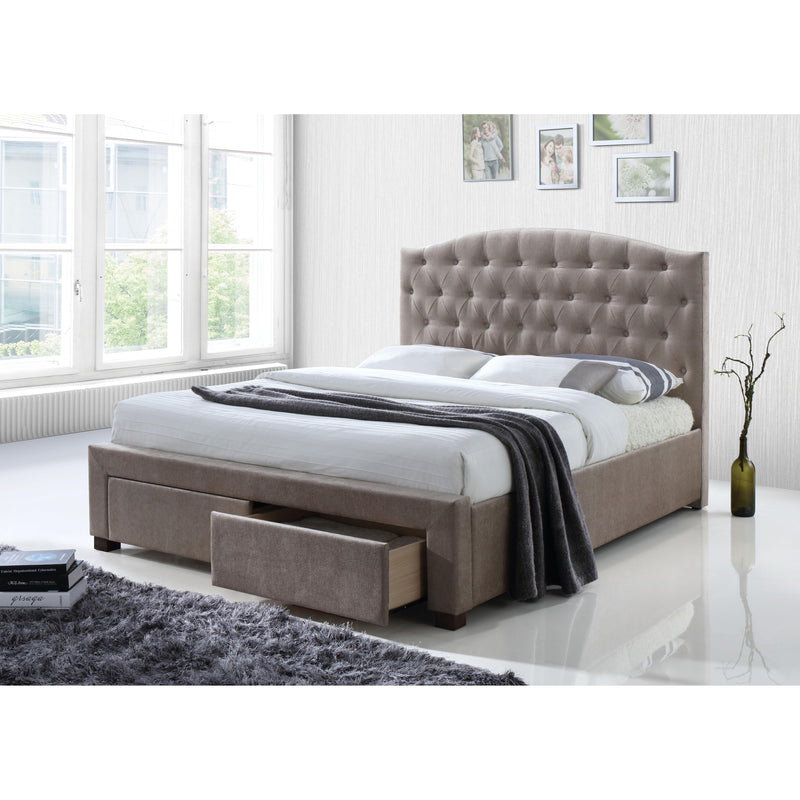 Acme Furniture Denise Queen Upholstered Panel Bed with Storage 25670Q IMAGE 3