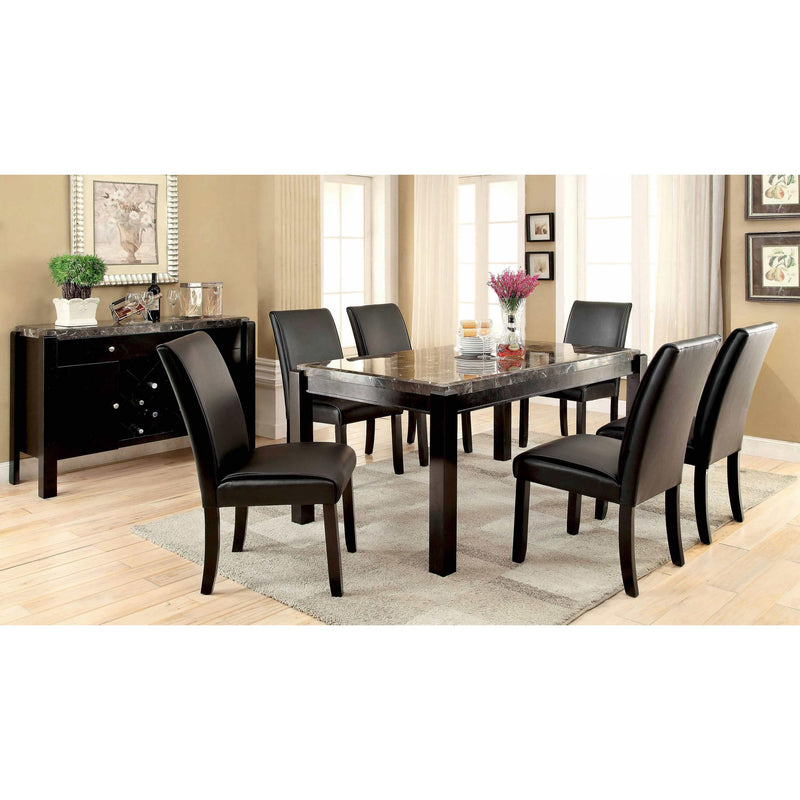 Furniture of America Gladstone I Dining Table with Marble Top CM3823BK-T IMAGE 2