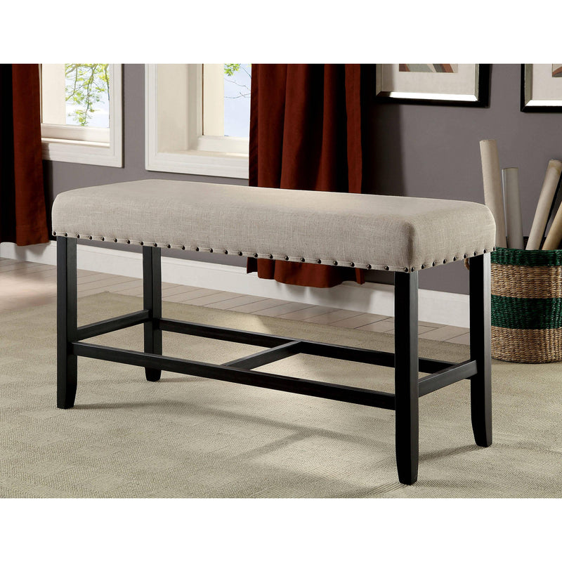 Furniture of America Sania II Counter Height Bench CM3324BK-PBN IMAGE 2