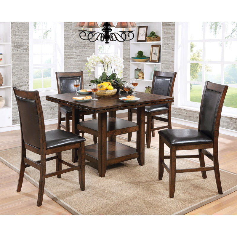 Furniture of America Meagan II Counter Height Dining Table with Pedestal Base CM3152RPT IMAGE 4