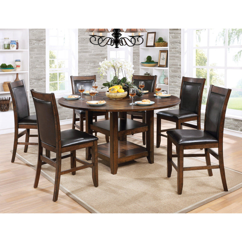 Furniture of America Meagan II Counter Height Dining Table with Pedestal Base CM3152RPT IMAGE 5
