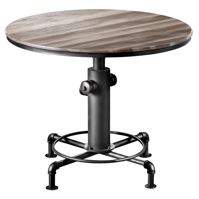 Furniture of America Round Foskey Counter Height Dining Table with Pedestal Base CM3367PT-TABLE IMAGE 1